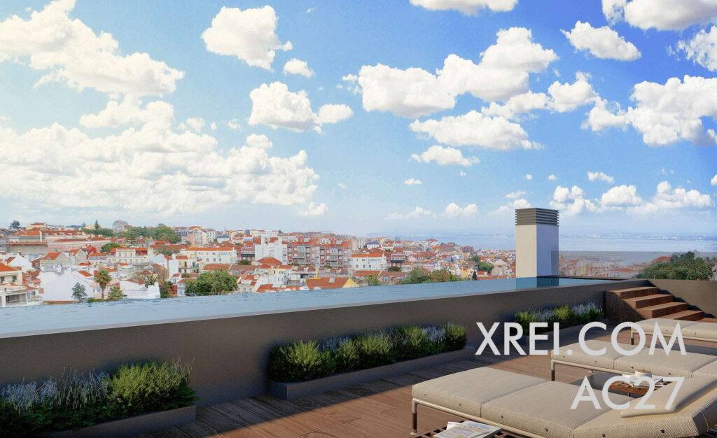 AC27, apartamentos novos para venda em edifício residencial com piscina situado em Campo de Ourique • Lisboa, Portugal