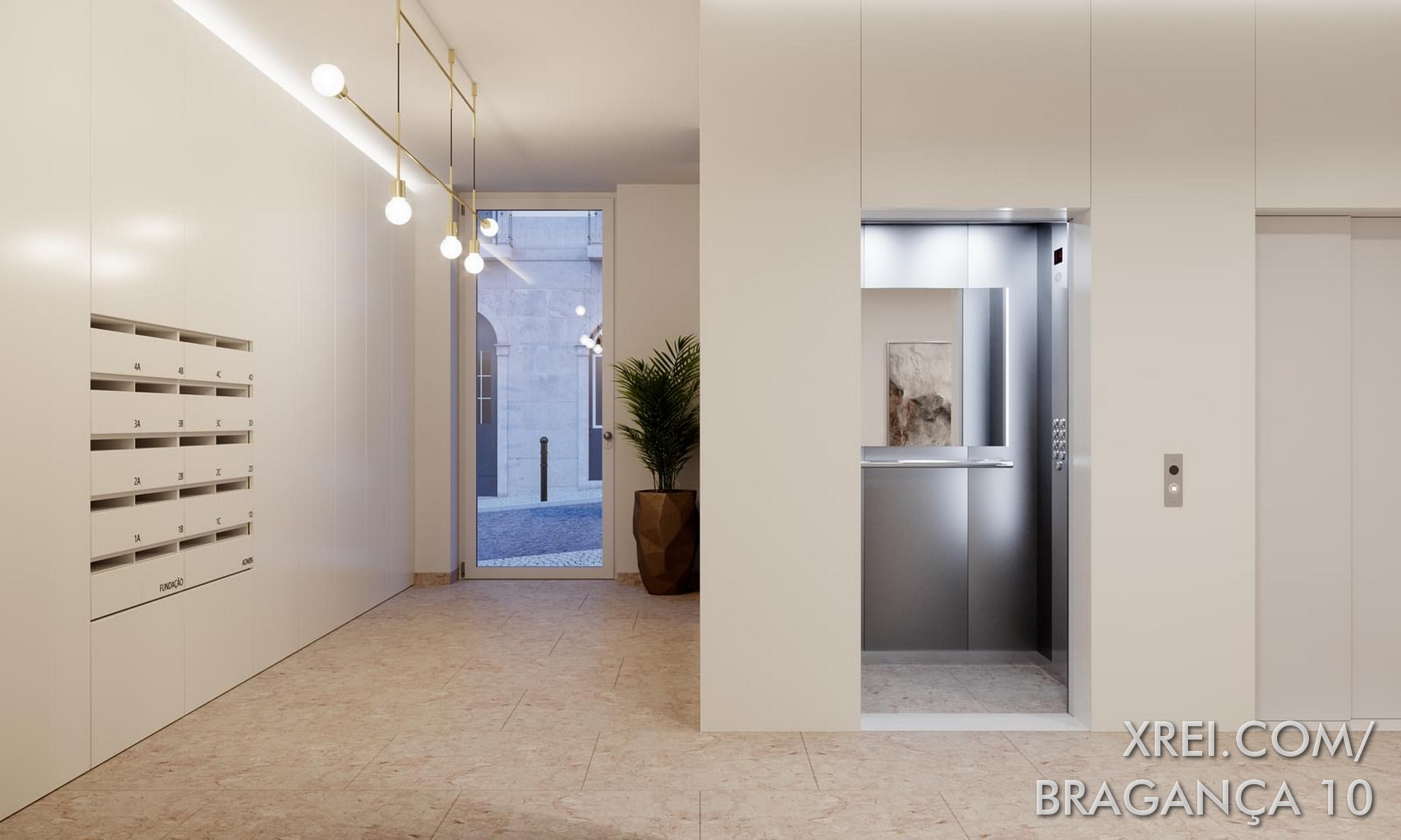 The Bragança 10 building is located in Chiado, central Lisbon. With noble common areas, namely the floors of the stairs and common areas of the apartments in Lioz natural stone and varnished natural wood, garages with polished polished concrete.