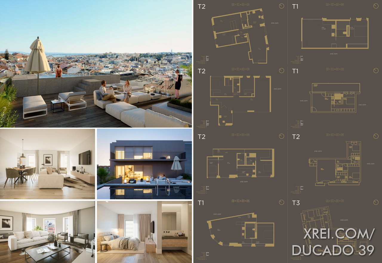 Com um elevado potencial de valorização e rentabilidade relativamente ao valor do investimento, o edifício Ducado 39 compreende um total de 26 apartamentos, variando em tipologias entre apartamentos de 1 quarto (T1), apartamentos de 2 quartos (T2), e apartamentos de 3 quartos (T3) . Os valores de investimento de alguns apartamentos do Ducado 39 permitem a aquisição do passaporte European Golden Visa.
