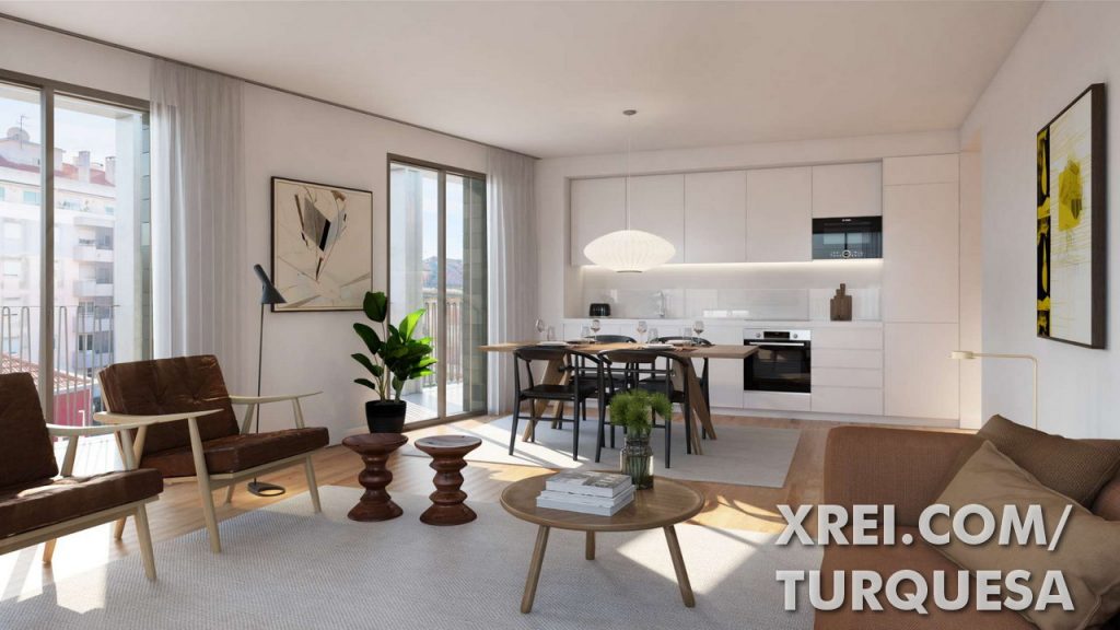 Cozinha Kitchenette Turquesa