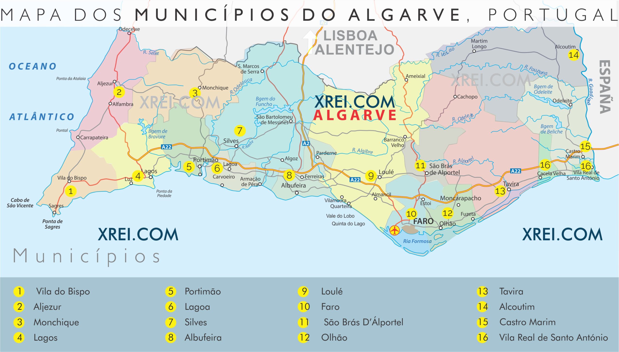 Mapa De Municipios Do Algarve Scaled 