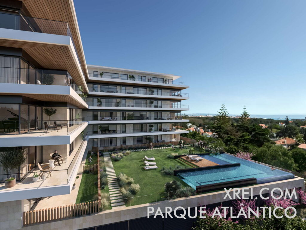 Parque Atlântico, new apartments for sale in a residential building with swimming pool located in Parede • Cascais, Portugal