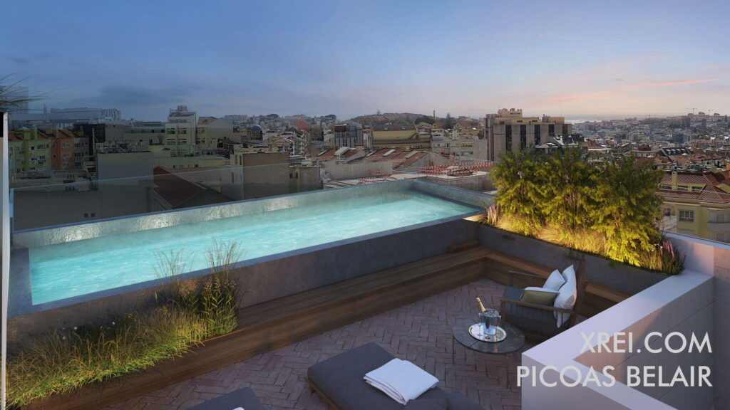 Picoas Belair, new apartments for sale in a residential building with swimming pool located in Avenidas Novas • Lisbon, Portugal