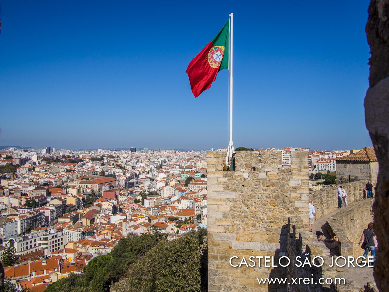 View of the northern part of the city of Lisbon from the walls of the Castelo de São Jorge.
